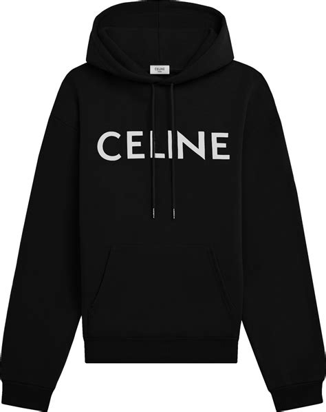 celine hopdie|Celine hoodie black and white.